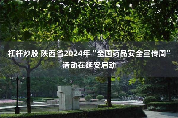 杠杆炒股 陕西省2024年“全国药品安全宣传周”活动在延安启动