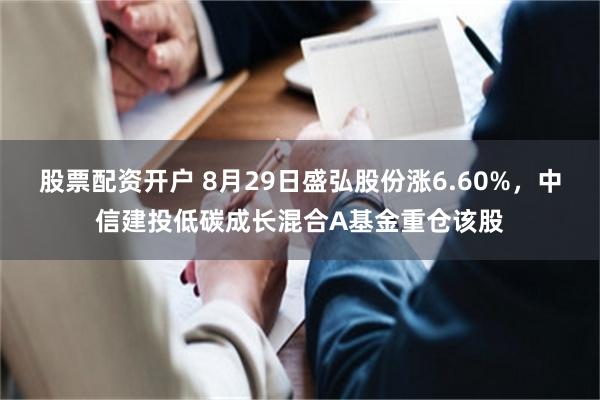 股票配资开户 8月29日盛弘股份涨6.60%，中信建投低碳成长混合A基金重仓该股