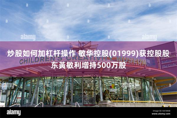 炒股如何加杠杆操作 敏华控股(01999)获控股股东黃敏利增持500万股